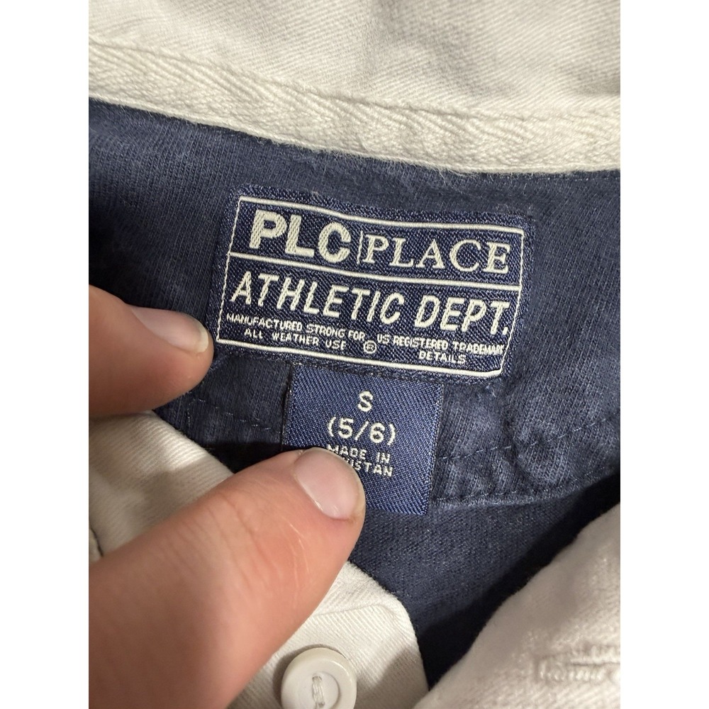 Vintage Rugby Polo Shirt Boy Blue Yellow Youth Preppy Size Small - Picture 2 of 3